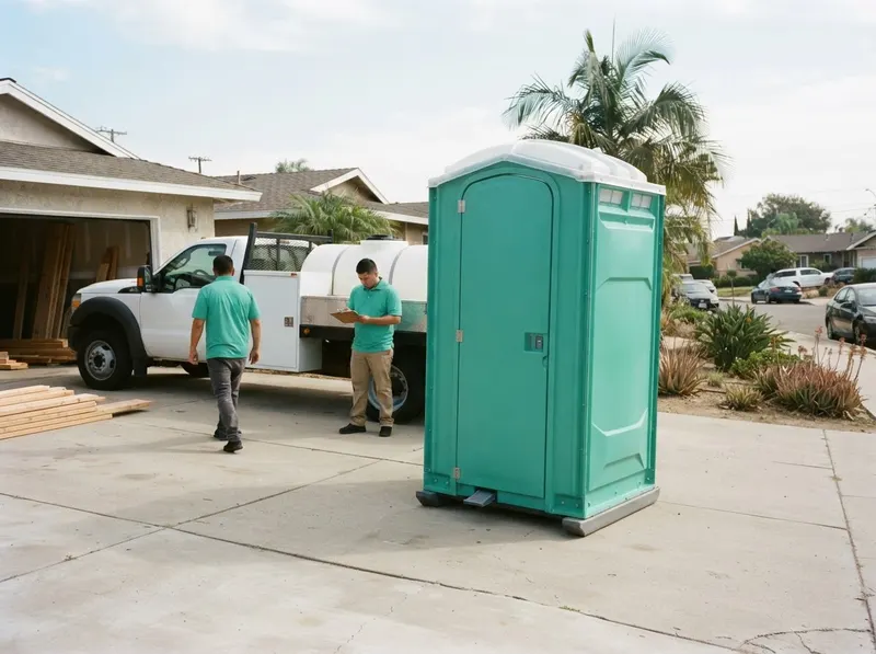 Deluxe Flushing Portable Restroom in North Hollywood, CA
