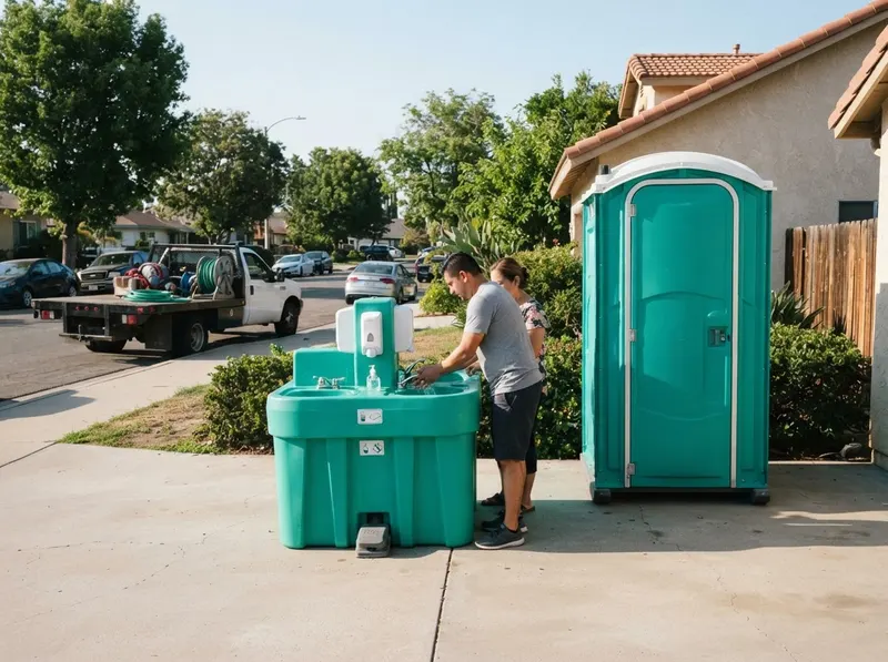 Dual-Basin Freestanding Handwash Station in North Hollywood, CA