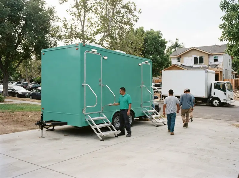 Multi-Stall Luxury Restroom Trailer in North Hollywood, CA