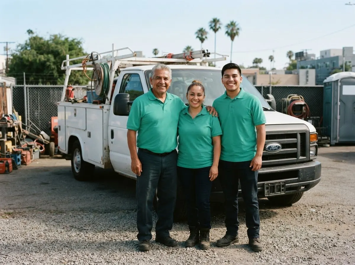North Point Porta Potty portable toilet rentals team in North Hollywood, CA